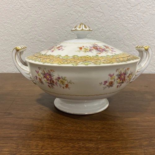 Kingswood China Aragon Occupied Japan Covered Serving Bowl EUC Vintage