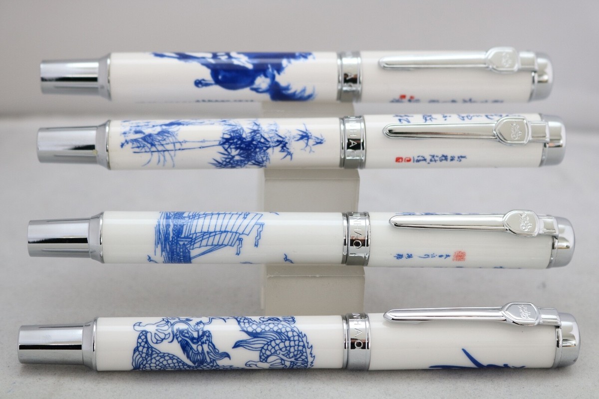 Jinhao 950 Blue White Porcelain Fine Fountain Pens, Finishes, UK  Seller