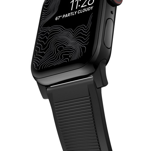 NOMAD Rugged Watch Strap, Apple Watch 44/45/46/49mm, Black with Black hardware - Picture 6 of 11