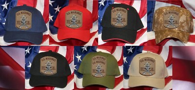 MESS WITH THE BEST DIE LIKE THE REST HAT PATCH CAP US MARINES DESERT SKULL WOW