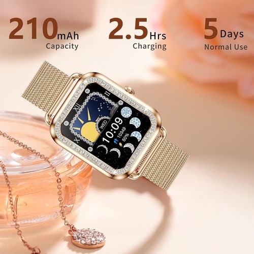 Colesma Smart Watch for Women with Bluetooth Call and Fitness Tracker, Smart Wat - Afbeelding 5 van 6