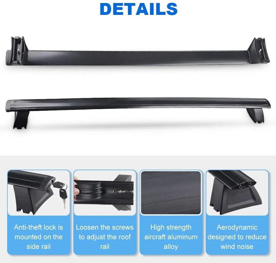 Bolsa de transporte de carga barra transversal portaequipajes techo auto Jeep Grand Cherokee 2011-2021 Foto 4 de 4