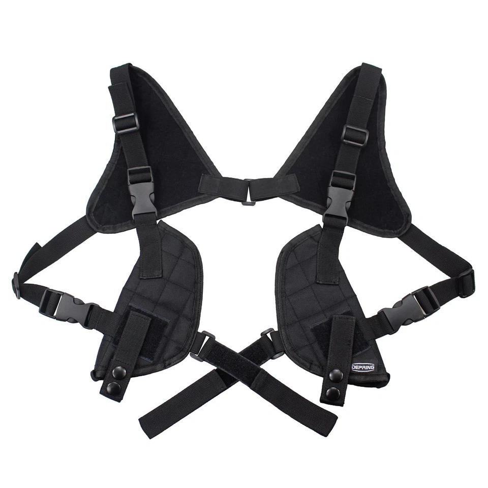 Tactical Concealed Double Draw Shoulder Holster Adjustable Dual Pistol Holster - Image 4 of 4