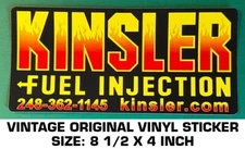 KINSLER FUEL INJECTION - VINTAGE ORIGINAL VINYL DECAL STICKER - DRAG RACING