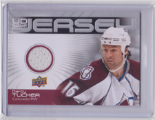 2010-11 UPPER DECK SERIES 1 UD GAME JERSEY INSERT DARCY TUCKER #GJ-DT AVALANCHE