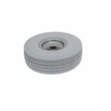 10" Gray Solid Rubber Flat Free Tubeless Hand Truck Tire Wheel 5/8'' Bore Size