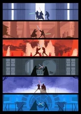 Star Wars Poster Print art, A New Hope, Empire Strikes Back, Return of the Jedi