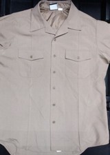 Dress Shirt Khaki US Marine USMC Short Sleeve Men's