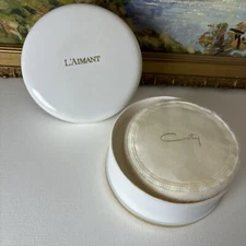 Vintage Coty L'Aimant 4 oz Perfumed Dusting Powder NEW Old Stock + Puff Nice!
