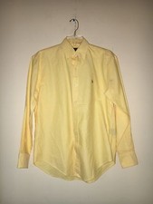 Ralph Lauren Sport Size 4 100 Cotton Yellow Shirt Men Formal