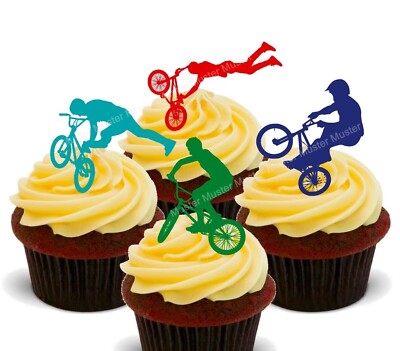fahrrad bmx e bike essbar muffin tortenaufleger party deko tortenbild geburtstag ebay
