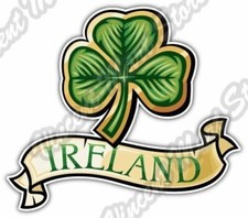 Shamrock Clover Irish Ireland Luck Car Bumper Window Vinyl Sticker Decal 5"X4"