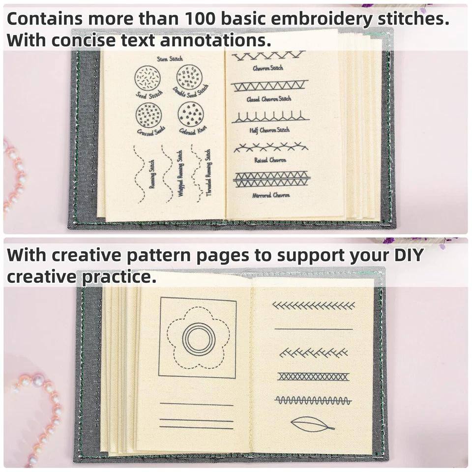 Embroidery Stitches Book Stitch Creative DIY with Embroidery Guide for Beginners - Image 4 of 4