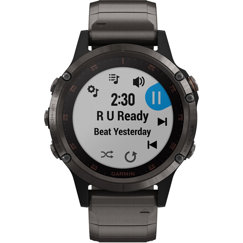 Garmin Fenix 5 Plus Sapphire Multisport GPS SmartWatch, Carbon