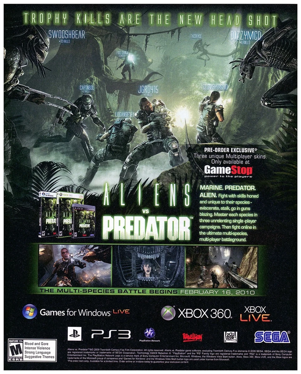 Aliens Vs Predator Game Xbox 360
