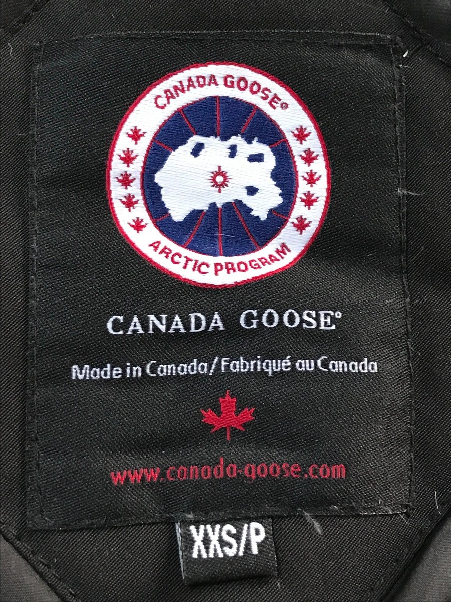   Arctic Program ブラック S/P WOMEN Canada Goose Arctic Program Black Parka Coat Sz XXS