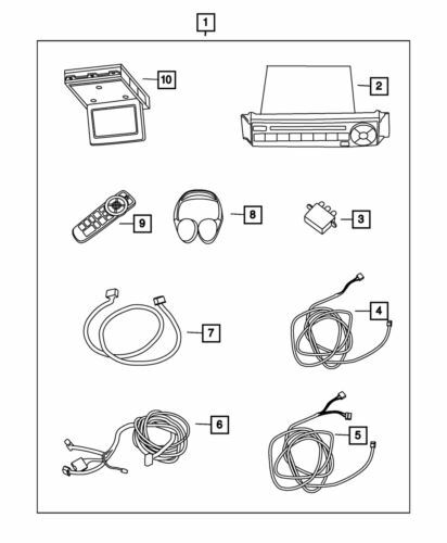 Sistema de DVD desplegable para Chrysler Town & Country 2009-2010 (N/P 82211707)