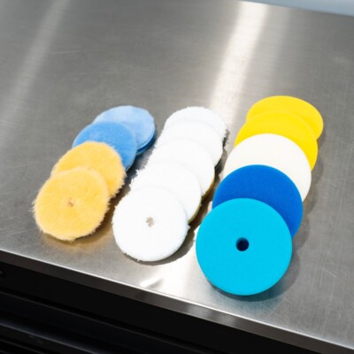 Rupes 3'' Pad Kit | 14 DA Foam Microfiber and Wool Pads for 3'' BP