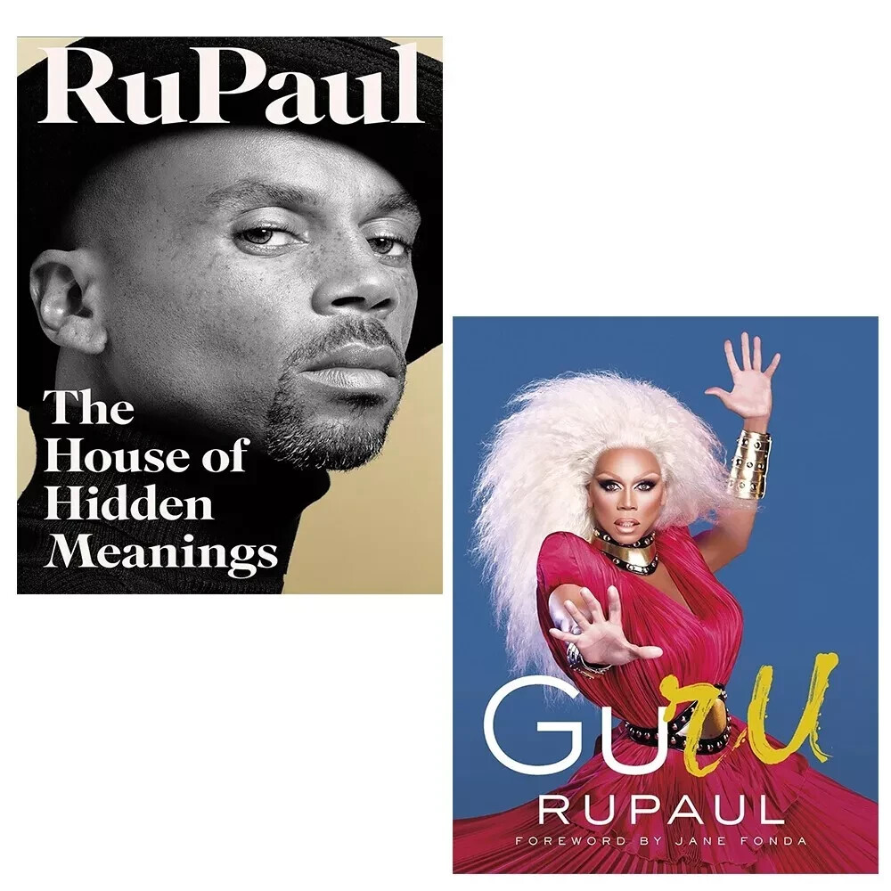 RuPaul Collection 2 Books Set House of Hidden Meanings, GuRu RuPaul Hardcover