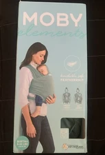 NEW Moby Elements Baby Carrier Wrap HYDRO green Infant/Toddler 8-33 lbs