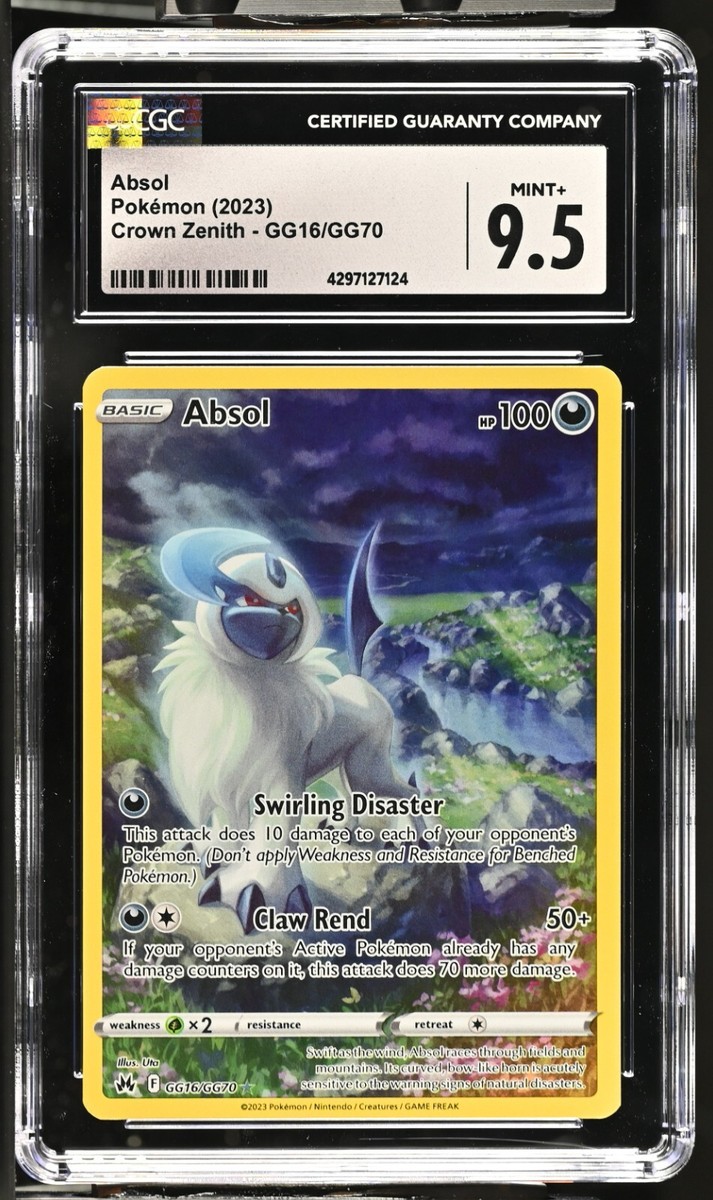 CGC Graded 9.5 Mint+ Absol GG016/GG70 Crown Zenith Galarian