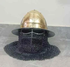 Medieval Norman Armor Knight Steel Helmet Medieval Byzantine Kettle Hat Helmet