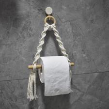 Ethnic Braided Rope Toilet Roll Holder Tassel Tissue Paper Rack Home Towel Rack