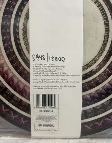 OASIS THE MASTERPLAN ZOETROPE PICTURE DISC VINYL RECORD LP NEW 2023 - Picture 4 of 7