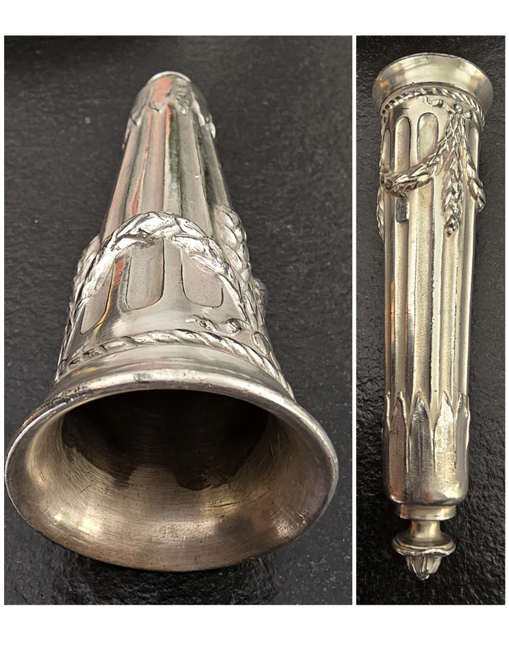 CHRISTOFLE O-GALLIA VASE SOLIFLORE DE CALECHE EN METAL ARGENTE - Photo 2/3