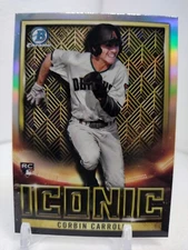 CORBIN CARROLL ICONIC REFRACTOR 2023 Bowman Chrome Baseball ROOKIE Diamondbacks