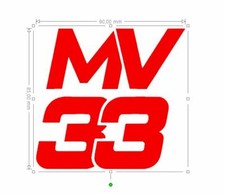 Sticker DECAL MAX VERSTAPPEN 33 RED BULL  F1 DIM :STICKER  85x90mm