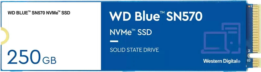 Western Digital BLUE SN570 250GB M.2 NVMe 3D NAND SSD Festplatte WDS250G3B0C