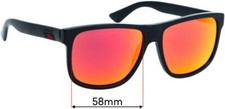 SFx Replacement Sunglass Lenses fits Gucci GG0010S - 58mm Wide