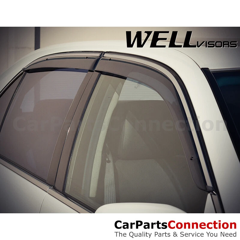 Viseras de ventana WellVisors 2001-2006 para Lexus LS430 deflectores laterales cromados Foto 4 de 4