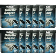 Gillette Sensor Excel Refill Razor Blades for Men, 120 Cartridges  