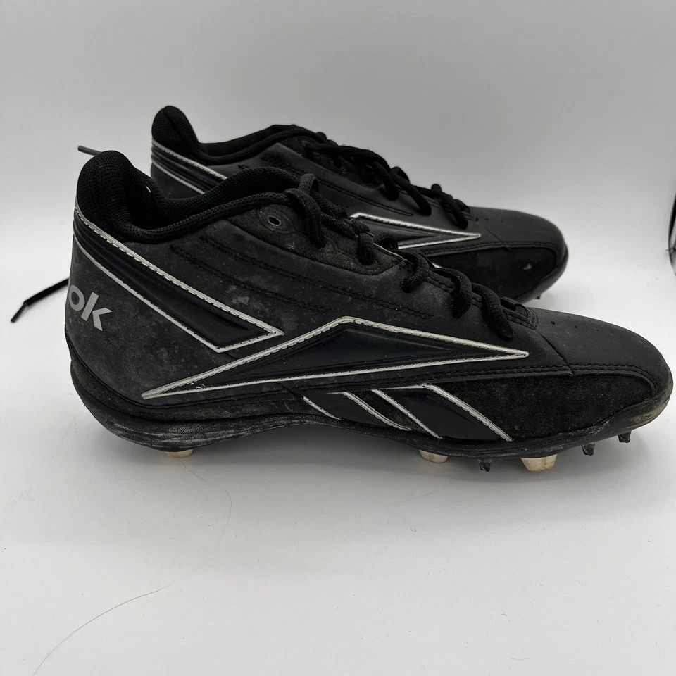 Reebok NFL Thorpe MID MR7 Men Football cleat #20-131928 Size 7.5 Black "vintage - Image 2 of 4