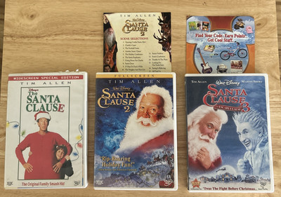 The Santa Clause 1 2 & 3 DVD Set Lot 1994 Tim Allen Christmas Movies Trilogy