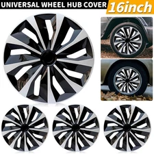 16" Set of 4 Snap On Full Hub Caps Wheel Covers Fit for R16 Tire & Steel Rim NEW