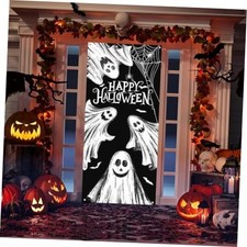 Halloween door cover, Halloween party decoration banner,