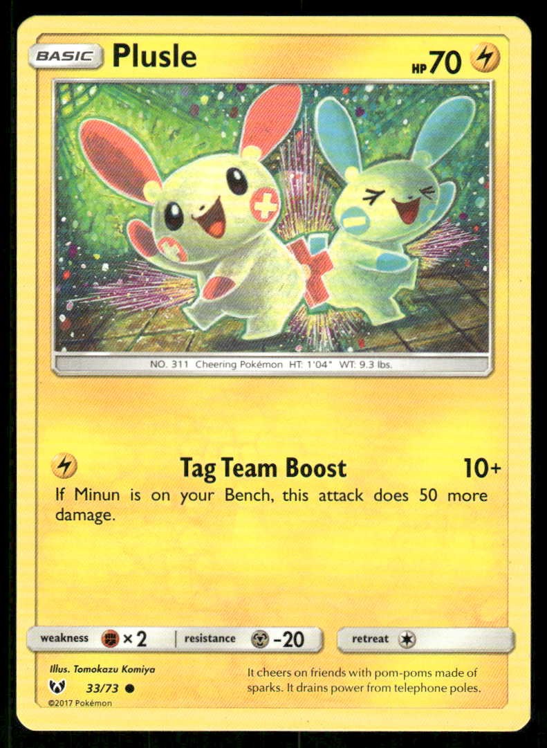 Pokemon Plusle Shining Legends 33/73 C NM/M