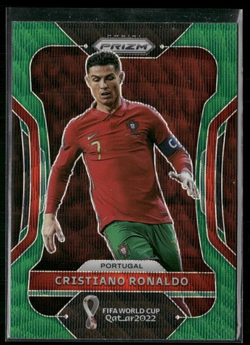 2022 Panini Prizm FIFA World Cup #175 Cristiano Ronaldo Green Wave