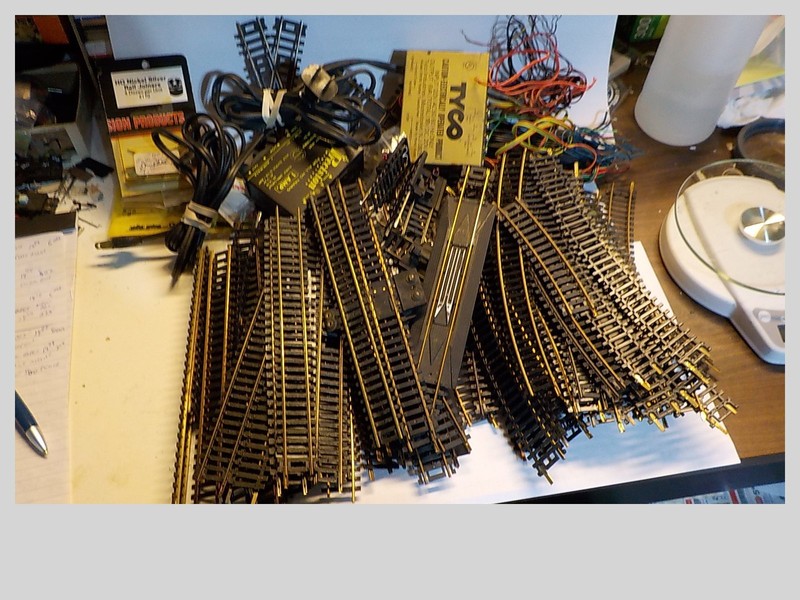 HO Large Lot Of Used Brass Track 2 Transformers Nails Joiners & Wirring