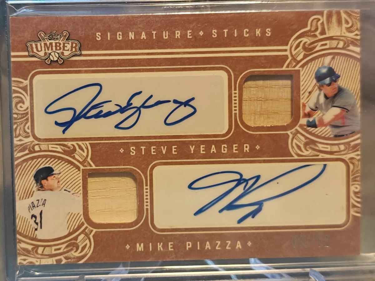 Leaf Mike Piazza Baseball Autographed Sports Trading Cards 