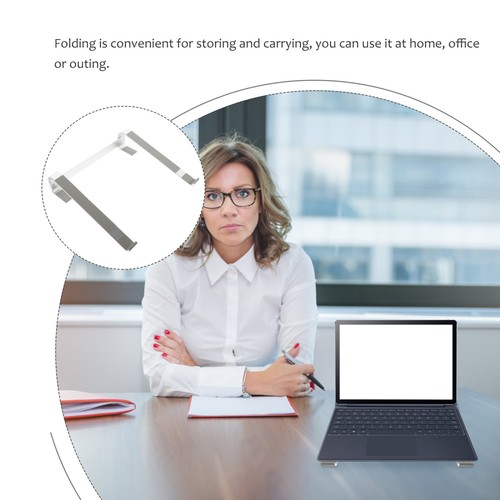 Aluminum Laptop Stand for Desk Radiator Rack Elevation Base Tablet - Zdjęcie 7 z 12