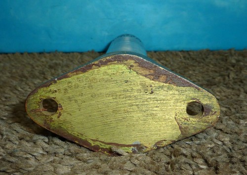 Pyrex Glass Brass Footed HV Stand-Off 7 1/2 inch Tall Nice!! - Afbeelding 5 van 6