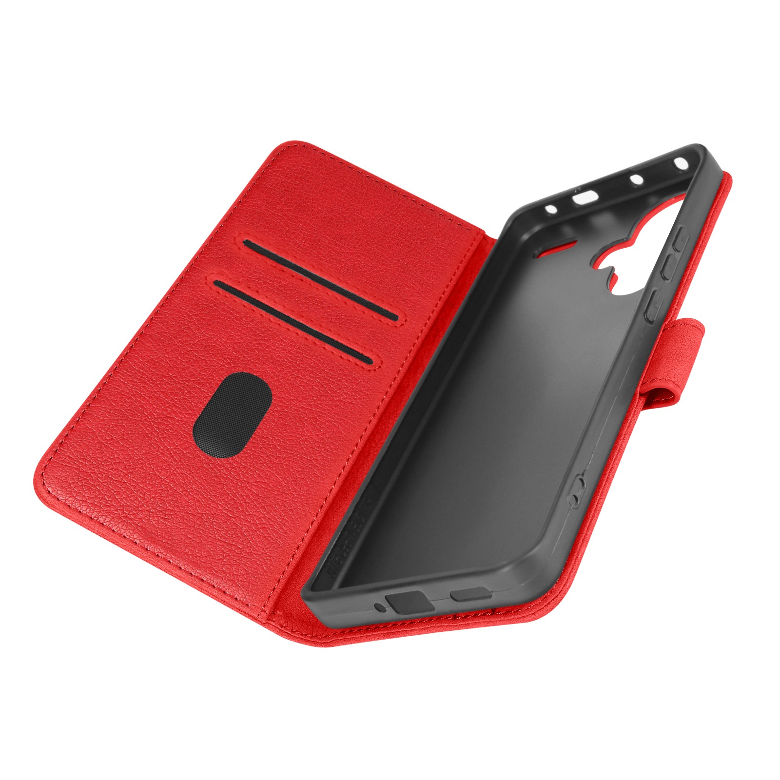 Protection Redmi Note 13 Pro Plus Clapet Portefeuille Support Rouge - 2