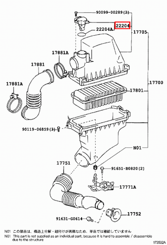 Genuine Lexus RX300 MCU35 RX330 MCU38 MCU33 RX400 h MHU33 MAF AFM Air Flow Meter - Picture 20 of 20