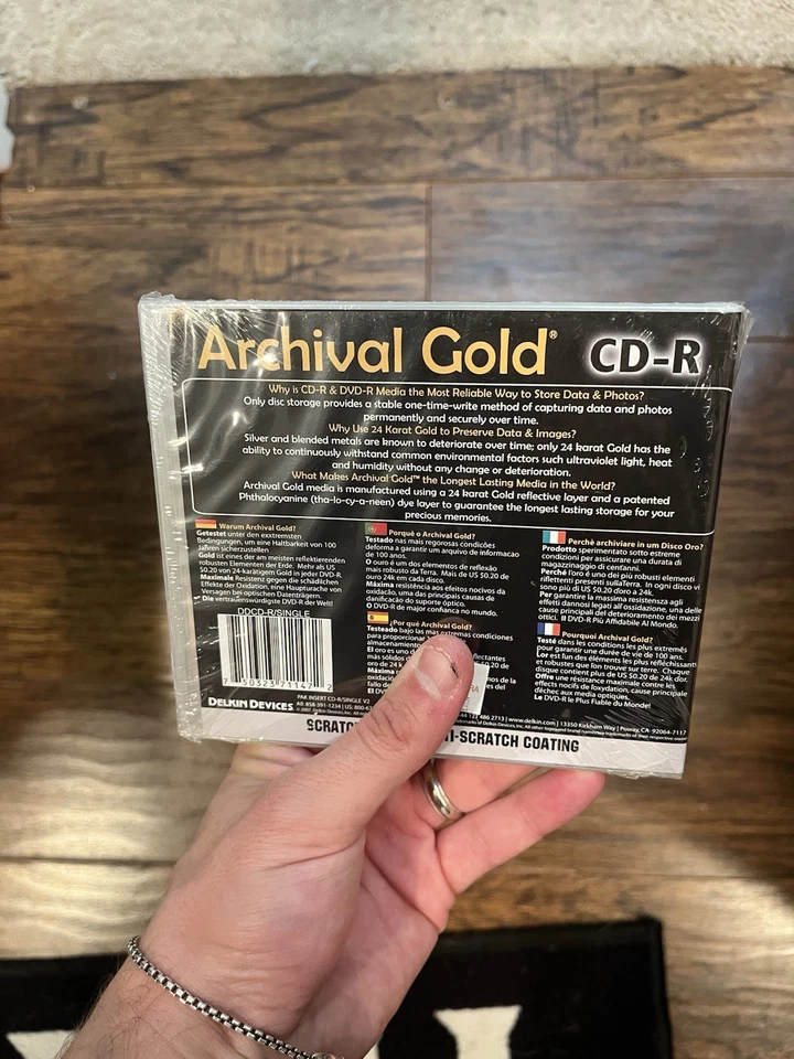 DELKIN DEVICES CD-R Archival Gold THE 300 YEAR DISC New In Individual CD Case - Image 3 of 3