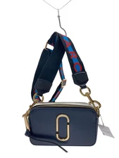 MARC JACOBS Snapshot Shoulder Bag Leather NVY Solid