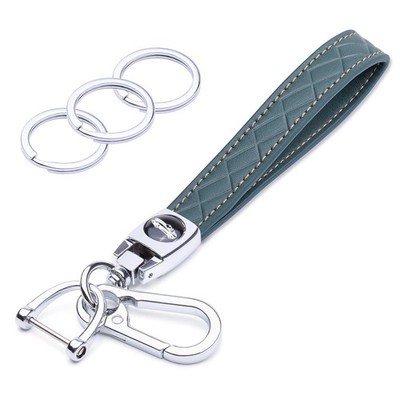 Wisdompro Microfiber Leather Car Keychain, Key Fob Keychain Leather Key Chain...